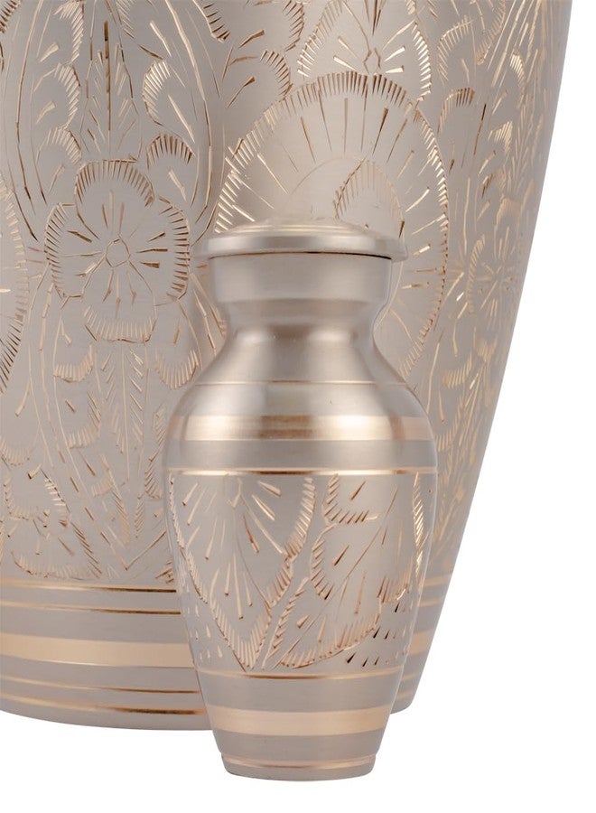 Silverlight Urns Platinum Elite Keepsake Cremation Urn for Ashes, Brass, Silver Urn, Keepsake Sized Cremation Urn, 3 Inches High - Image 2